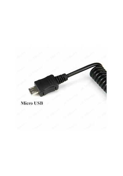 Spiral Micro Usb Erkek To Mini Usb Erkek Kablo - 1Metre