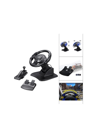 Suntek PS3 Xbox 360 İçin Yarış Oyun Tekerleği Pedalı 270 Derece Dönebilen Direksiyon Seti