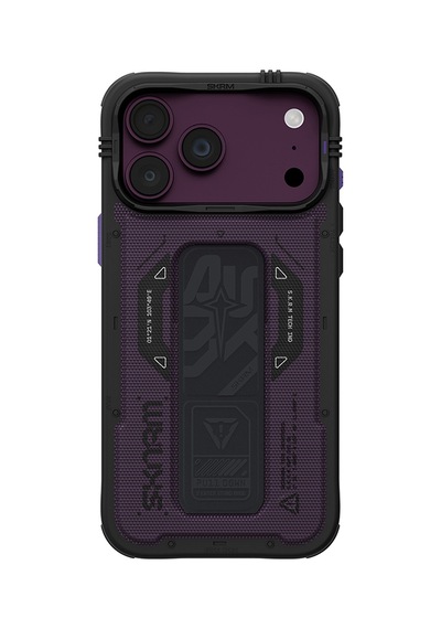 Apple Uyumlu iPhone 18 Pro Max Kılıf Skinarma M-safe Şarj Özellikli Airbag Tasarımlı Standlı Phantom Kapak Bordo
