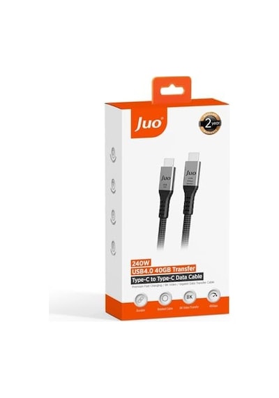 Usb 4.0 240w 40gbps Thunderbolt 4 8k 60hz Usb-c Görüntü Aktarım Ve Type-c Hızlı Şarj Ve Data Kablosu 2 Metre