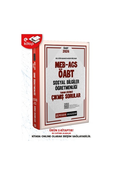 2026 Meb-ags Öabt Sosyal Bilgiler Öğretmenliği Tamamı Çözümlü Çıkmış Sorular E-kitap