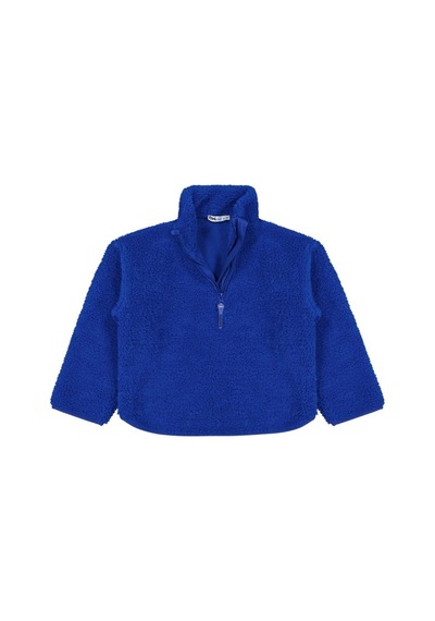 Civil Boys Biyeli Yarım Fermuarlı 10-13 Yaş Sweatshirt Saks Mavisi