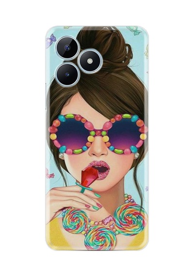 Realme 50 Pro 4g Kılıf Desenli Silikon Sugar And Woman 1418