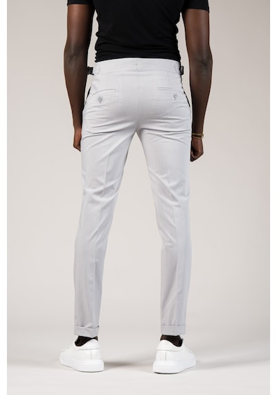 Perpant Slimfit Kemer Tokalı Yazlık Kumaş Pantolon gri