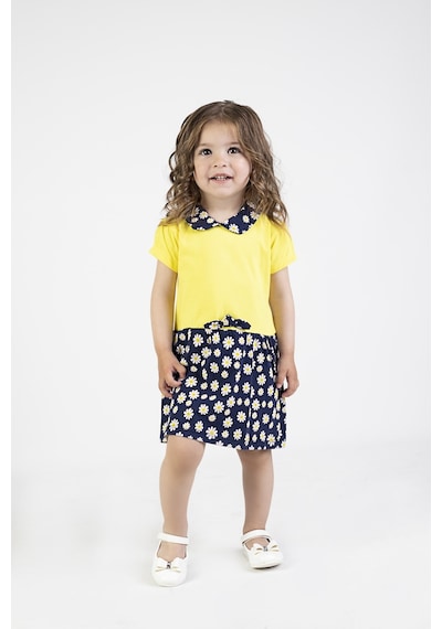 Kız Bebek Papatya Desen Yakalı Elbise 001