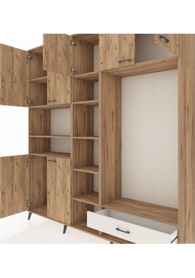 Hyperion Dolap 11 Raflı Tek Çekmeceli 7 Kapaklı 220x44x243 Çam-çam/aytaşı Atlas Çam/aytası Hyperion Dolap 11 Raflı Tek Çekmeceli 7 Kapaklı 220x44x243 Çam-çam/aytaşı Atlas Çam/aytası
