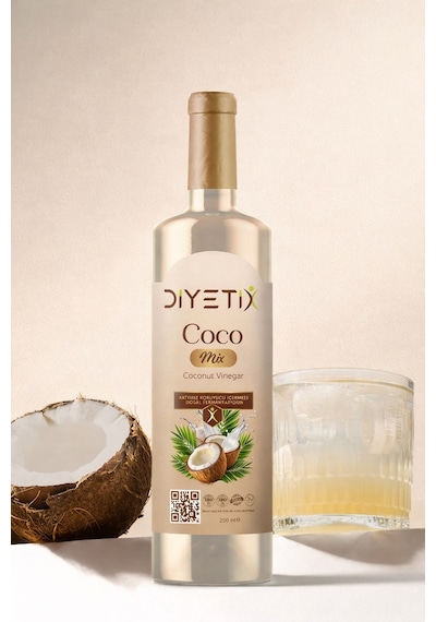 Diyetix Coco Mix -250 Ml Hindistan Cevizi Sirkesi Katkısız & Doğal Fermente Günlük Kullanım