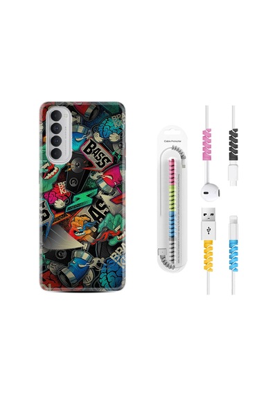 Oppo Reno 4 Pro Kılıf Kablo Koruyuculu Bass 1886