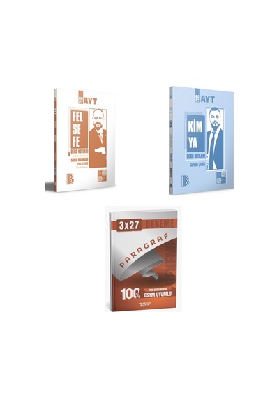 2027 2027 Benim Hocam Ayt Felsefe Ve Video Çözümlü + Kimya Konu + Anla Kazan Paragraf Deneme 3'lü Set