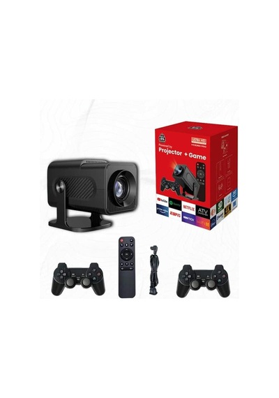 Android Projeksiyon Siyah Taşınabilir Sinema Projektörü 4k 1080p Ev Sineması Bluetooth Tkdytgstna8tdlrmm4t