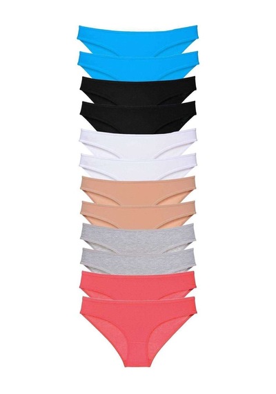 12 Adet Eko Set Likralı Kadın Slip Külot Çok Renkli 6 Beden: Xl Standart