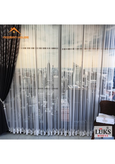 Lüks Grek Etek Işlemli Tül Perde 1 Yüksek Kaliteli- Modern House Lüks Grek Etek Işlemli Tül Perde 1 Yüksek Kaliteli- Modern House