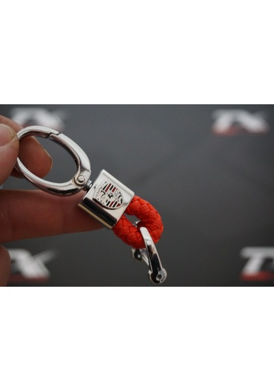 Porsche Uyumlu Logo Stil Hasır Desen Anahtarlık K (321809763)