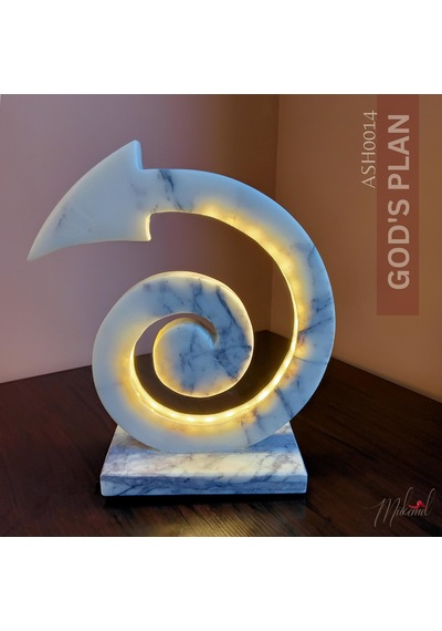 Zarif Mermer Spiral Ok Lambası - Ev Ve Ofis İçin Modern Aydınlatm