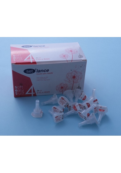 Set Lance İnsülin Kalem İğnesi 32Gx4mm 100 adet (1 kutu)