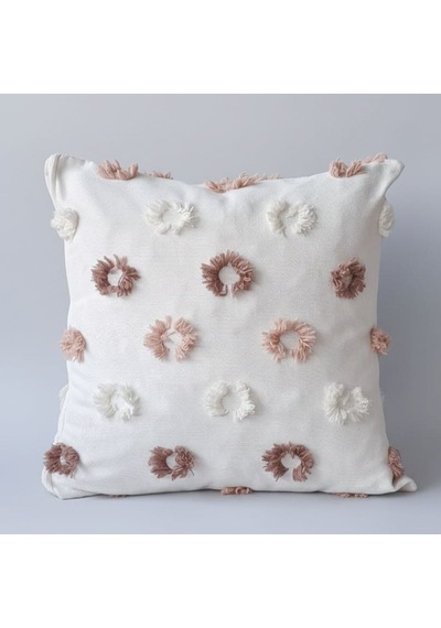 Premium Dokulu Dekoratif Kırlent Kılıfı 45x45 Cm Kabartmalı Desenli, Yüksek Kalite Kumaş Kahve Rengi