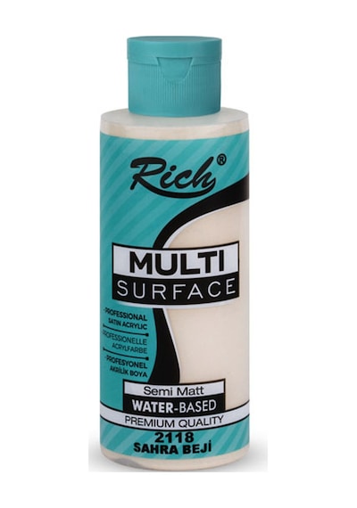 Rich Akrilik Boya Multi Surface 120 Cc Sahra Beji 120-2118 Çok Renkli