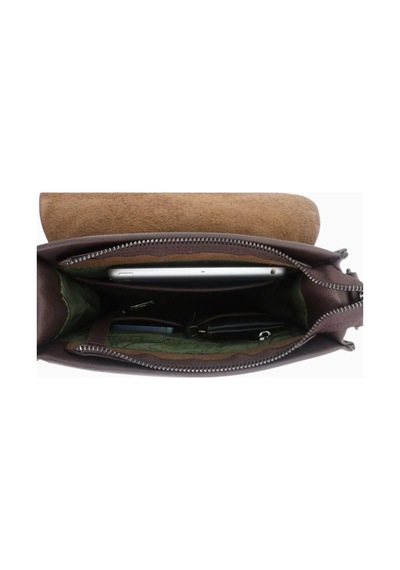 Discovery Heritage Metal Logolu 4l Kapasiteli Messenger Omuz Çantası Kahverengi 2