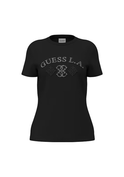 Guess Elsa Regular Fit Kadın T-shirt V6bı12k6647 Siyah