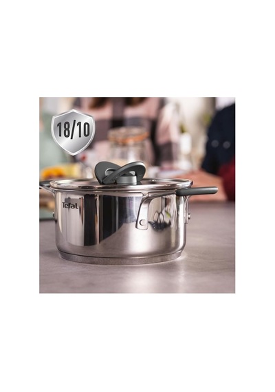 Tr Tefal Optispace 8 Parça Paslanmaz Çelik Tencere Seti Gri 24 Cm Diğer