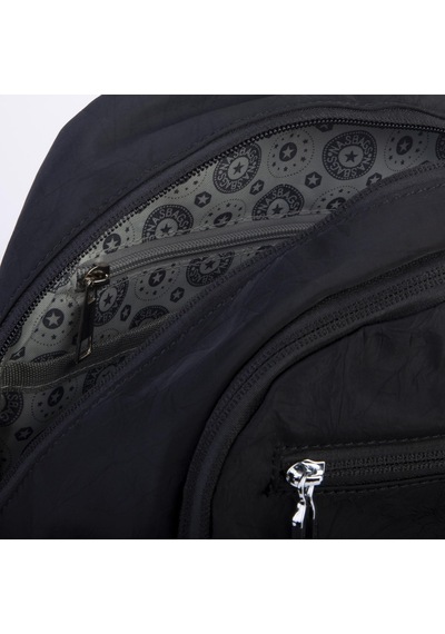Nas Bag Kadın Çok Gözlü Hafif Su Geçirmez Unisex Water Proof Çanta Siyah