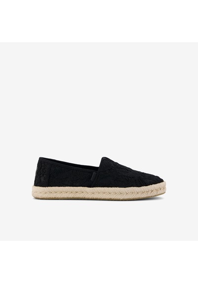 10023026 Black Espadril Kadın 10023030 10023026 Toms Alpargata Rope 2.0 Floral Crochet