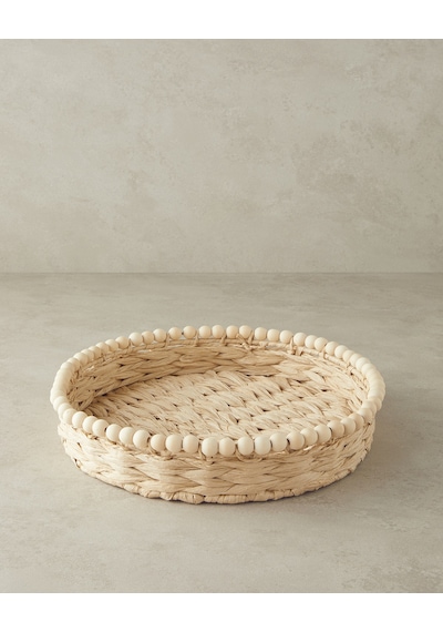 English Home Chaplet Hasır Tepsi Kahverengi