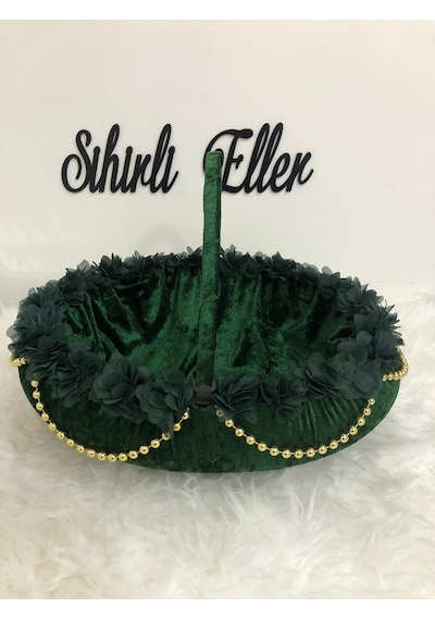Sihirliellerr Lazer Güllü Kına Tepsi Sepet