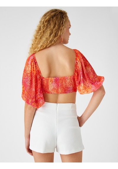 Koton Şahika Ercümen X Koton - Crop Bluz Balon Kollu Bağlama Detaylı Turuncu Desenli 2sak30154ew 2SAK30154EW2D0 Turuncu Koton Şahika Ercümen X Koton - Crop Bluz Balon Kollu Bağlama Detaylı Turuncu Desenli 2sak30154ew 2SAK30154EW2D0 Turuncu