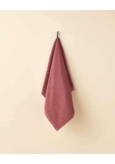 English Home Square Pamuk Yüz Havlusu 50x70 Cm Koyu Pembe