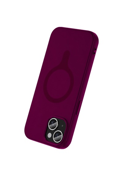Joko Apple Uyumlu iPhone 14 Z Silikon Magsafe Kapak - Bordo