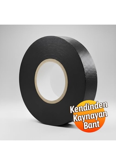 27kids Kendinden Kaynayan Silikon Soğuk Sarma Eriyen Bant 19mm X 5m Tekli Hava Su Elektrik İzolasyonu Siyah Açık Bej