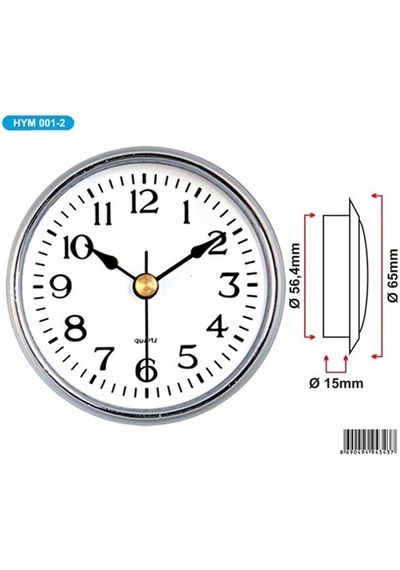 6,5 Cm Gümüş Geçme Saat Pilastik Kasa Ilk Elden Ithalatcı