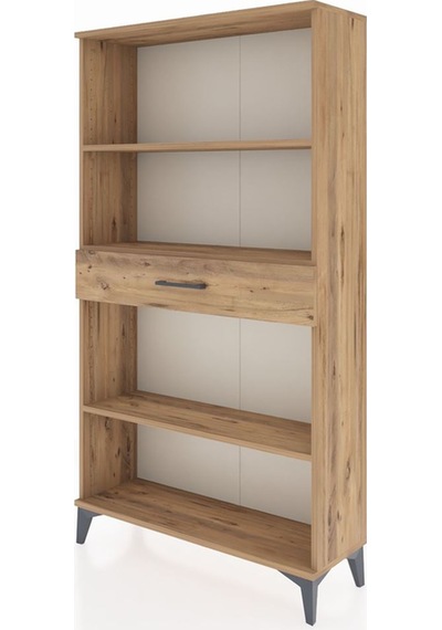 Arges Dolap 3 Raflı Tek Çekmeceli 88x30x163 Çam-çam Çam