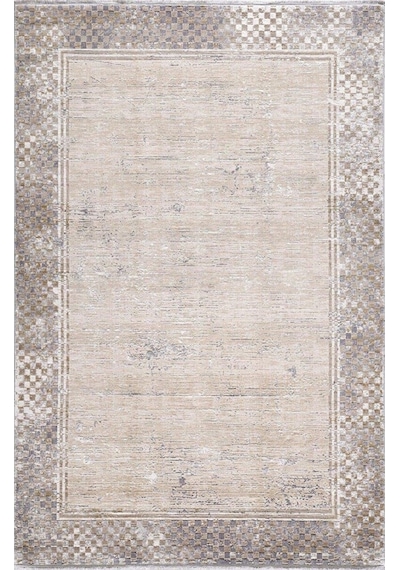 Artemis Halı Couture 00866a Gri Gold Çerçeveli Eskitme Ipek Halı 160x230 Ölçü Gri - Gold