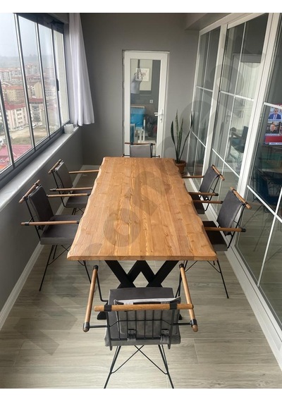 Ntconcept Doğal Ahşap Yemek Masası -60cm-120cm-h76cm