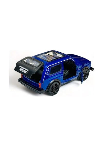 Craftivio Lada Niva 4x4 Metal Çek Bırak Oyuncak Araba Açılabilir Kapılı Diecast Model Araç 12 Cm Çok Renkli