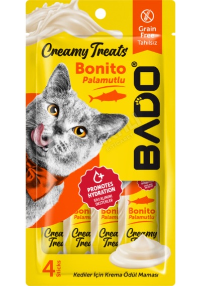 2 Adet Bado Creamy Treats Palamutlu Krema Kedi Ödülü 4x15 Gr
