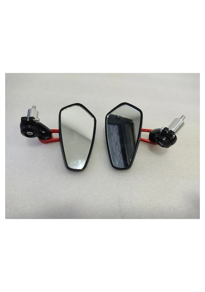 Motosiklet Katlanabilir Gidon Ayna Universal Ayarlanabilir Red