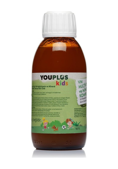 Youplus Kids Vm Multivitamin Ve Mineral Kompleksi 150 Ml