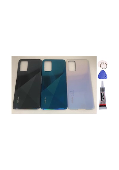 İnfinix Note 8 Mavi Arka Kapak Batarya Kapağı Pil Kapağı Yapışkan Ve Sökme Aparatıyla Beraber Full Set Mavi