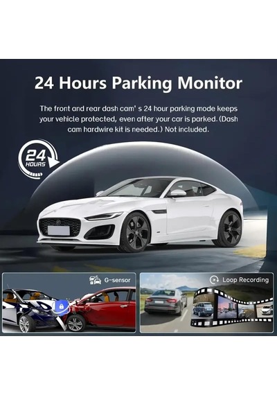 Araç İçi Kamera, 2 Lens, 1080p Full Hd, Dvr Dashcam, Ön Ve İç Kayıt, Gece Görüşlü Bbm8dashcam