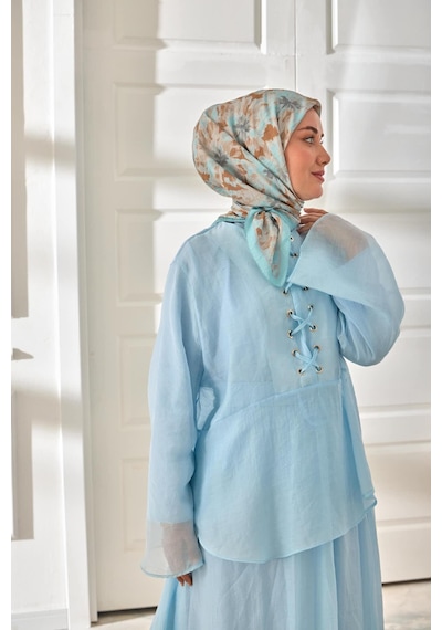 Silk Home Velora Eşarp 161001-20 Bebe Mavi, Açık Kahve, Gri, Vizon