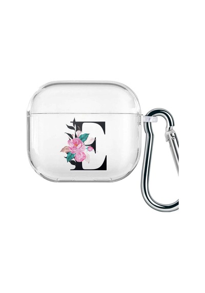 3 Nesil Harf Tasarımlı Şeffaf Silikon Kılıf E Çok Renkli 6 Ay Apple Uyumlu AirPods