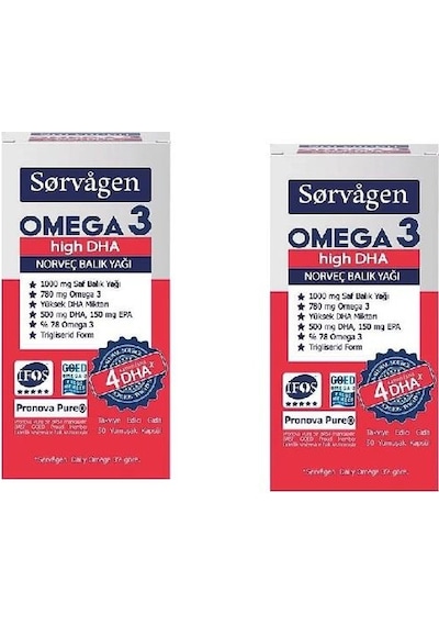 Sorvagen Omega 3 High Dha 50 Kapsül X 2 Adet