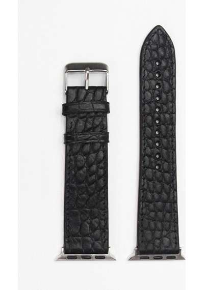 Apple Uyumlu Watch Kordon Siyah Croccodile 38-40-41 Mm