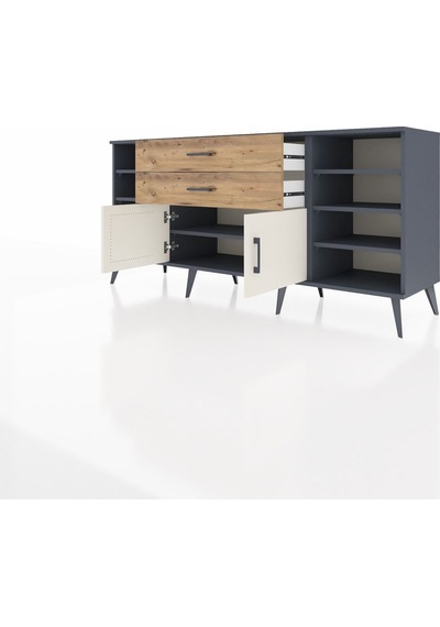 Hyperion Konsol 7 Raflı 2 Çekmeceli 2 Kapaklı 176x44x83 Antrasit-aytaşı/çam Aytaşı/çam Hyperion Konsol 7 Raflı 2 Çekmeceli 2 Kapaklı 176x44x83 Antrasit-aytaşı/çam Aytaşı/çam