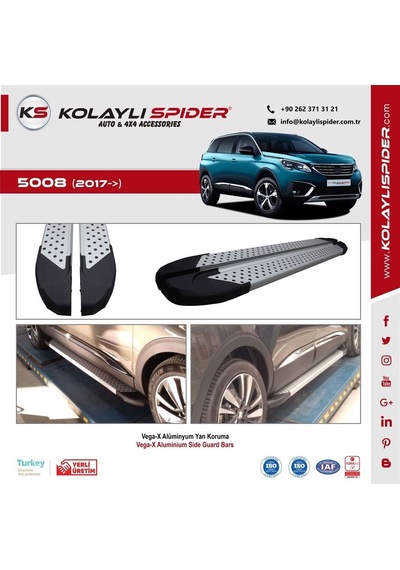 Peugeot 5008 Luxury Kapı Eşiği 4 Prç Krom 2017 ve Sonrası