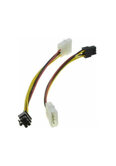 6 Pin 4 Pin Molex Ekran Karti Kablosu Power Pci-E Express 20Cm