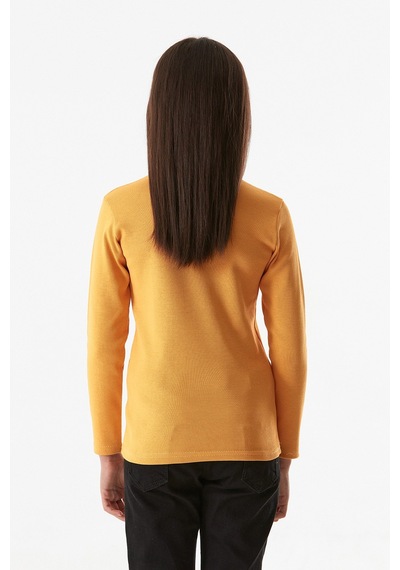 Basic Dik Yaka Kız Çocuk Body 25kcck2367206915-1-hardal Hardal